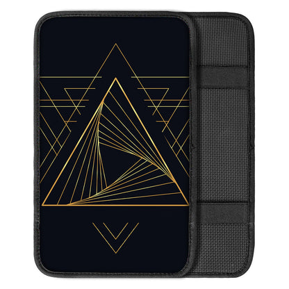 Golden Pyramid Print Car Center Console Cover