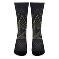 Golden Pyramid Print Crew Socks
