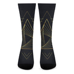 Golden Pyramid Print Crew Socks