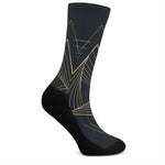 Golden Pyramid Print Crew Socks