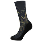 Golden Pyramid Print Crew Socks
