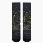 Golden Pyramid Print Crew Socks