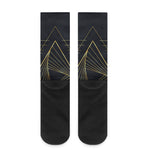 Golden Pyramid Print Crew Socks