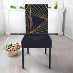 Golden Pyramid Print Dining Chair Slipcover