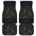 Golden Pyramid Print Front and Back Car Floor Mats