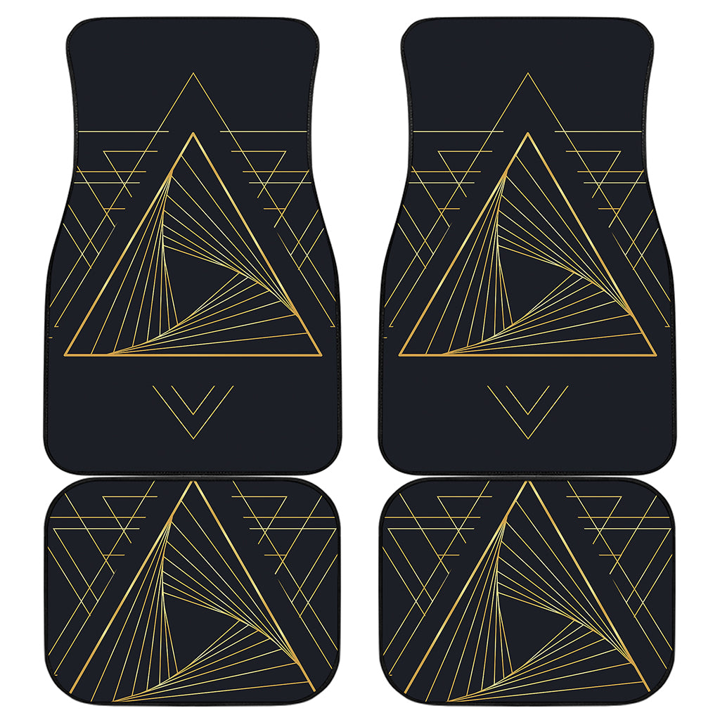 Golden Pyramid Print Front and Back Car Floor Mats