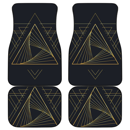 Golden Pyramid Print Front and Back Car Floor Mats