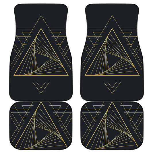 Golden Pyramid Print Front and Back Car Floor Mats
