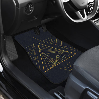 Golden Pyramid Print Front and Back Car Floor Mats