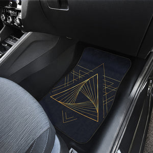 Golden Pyramid Print Front and Back Car Floor Mats