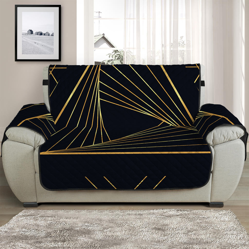 Golden Pyramid Print Half Sofa Protector