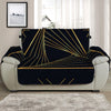 Golden Pyramid Print Half Sofa Protector