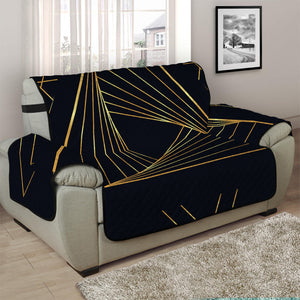 Golden Pyramid Print Half Sofa Protector