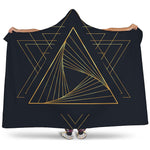 Golden Pyramid Print Hooded Blanket