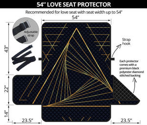 Golden Pyramid Print Loveseat Protector