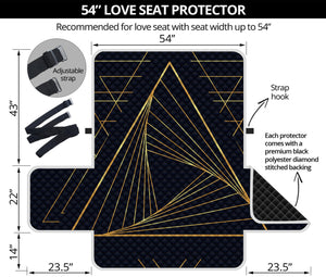 Golden Pyramid Print Loveseat Protector