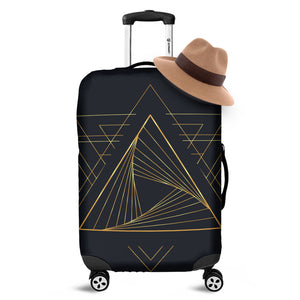 Golden Pyramid Print Luggage Cover