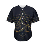 Golden Pyramid Print Men's Baseball Jersey