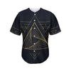 Golden Pyramid Print Men's Baseball Jersey