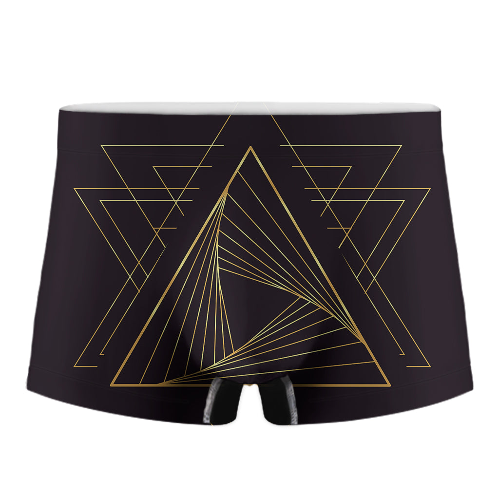 Golden Pyramid Print Men's Boxer Briefs