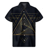 Golden Pyramid Print Men's Short Sleeve Shirt