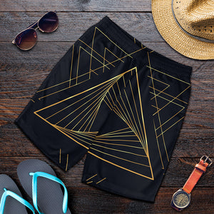 Golden Pyramid Print Men's Shorts