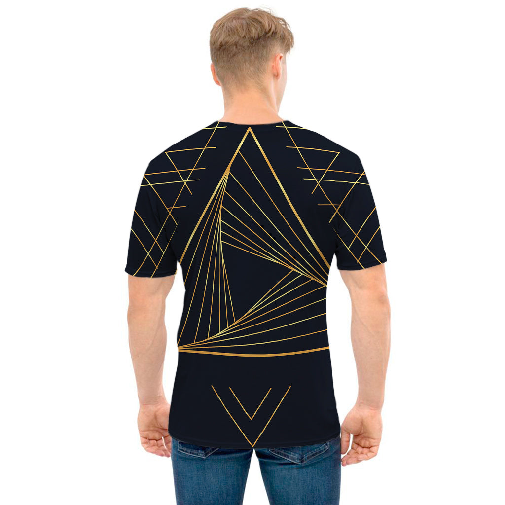 Golden Pyramid Print Men's T-Shirt