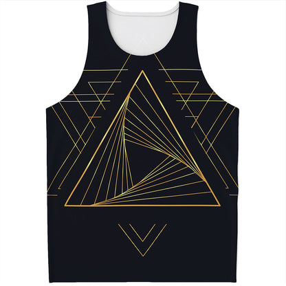 Golden Pyramid Print Men's Tank Top