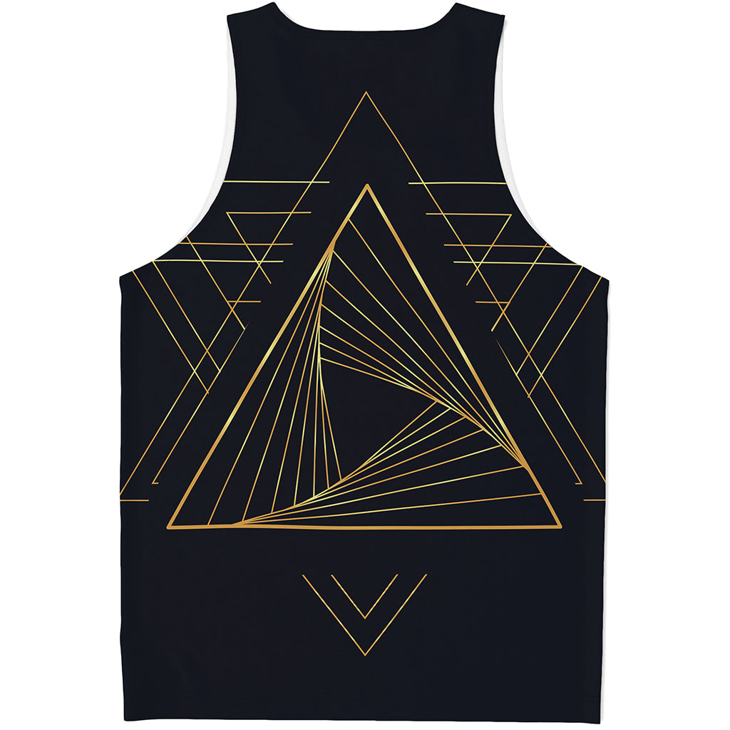 Golden Pyramid Print Men's Tank Top