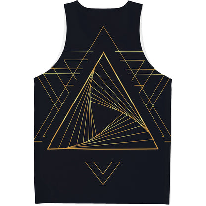 Golden Pyramid Print Men's Tank Top