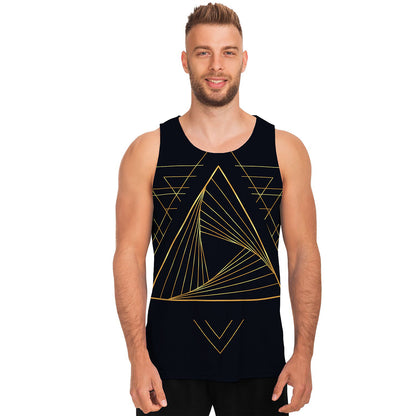 Golden Pyramid Print Men's Tank Top