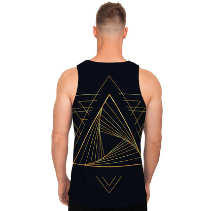 Golden Pyramid Print Men's Tank Top