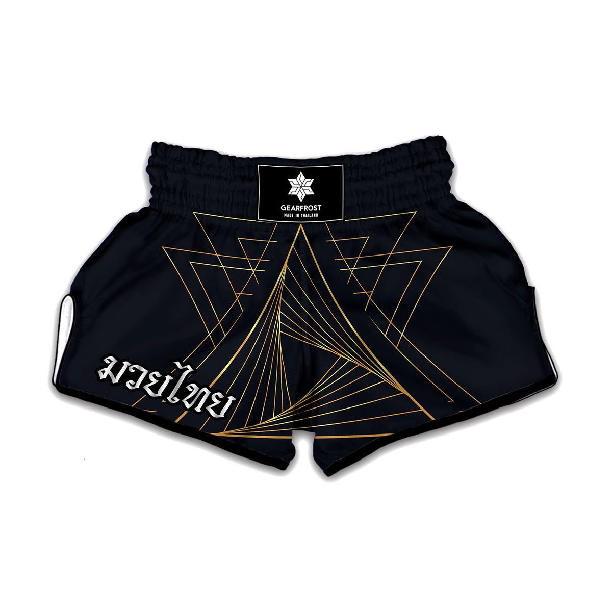 Golden Pyramid Print Muay Thai Boxing Shorts