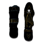 Golden Pyramid Print Muay Thai Shin Guard