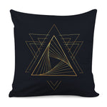 Golden Pyramid Print Pillow Cover