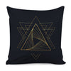 Golden Pyramid Print Pillow Cover