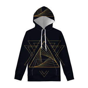 Golden Pyramid Print Pullover Hoodie