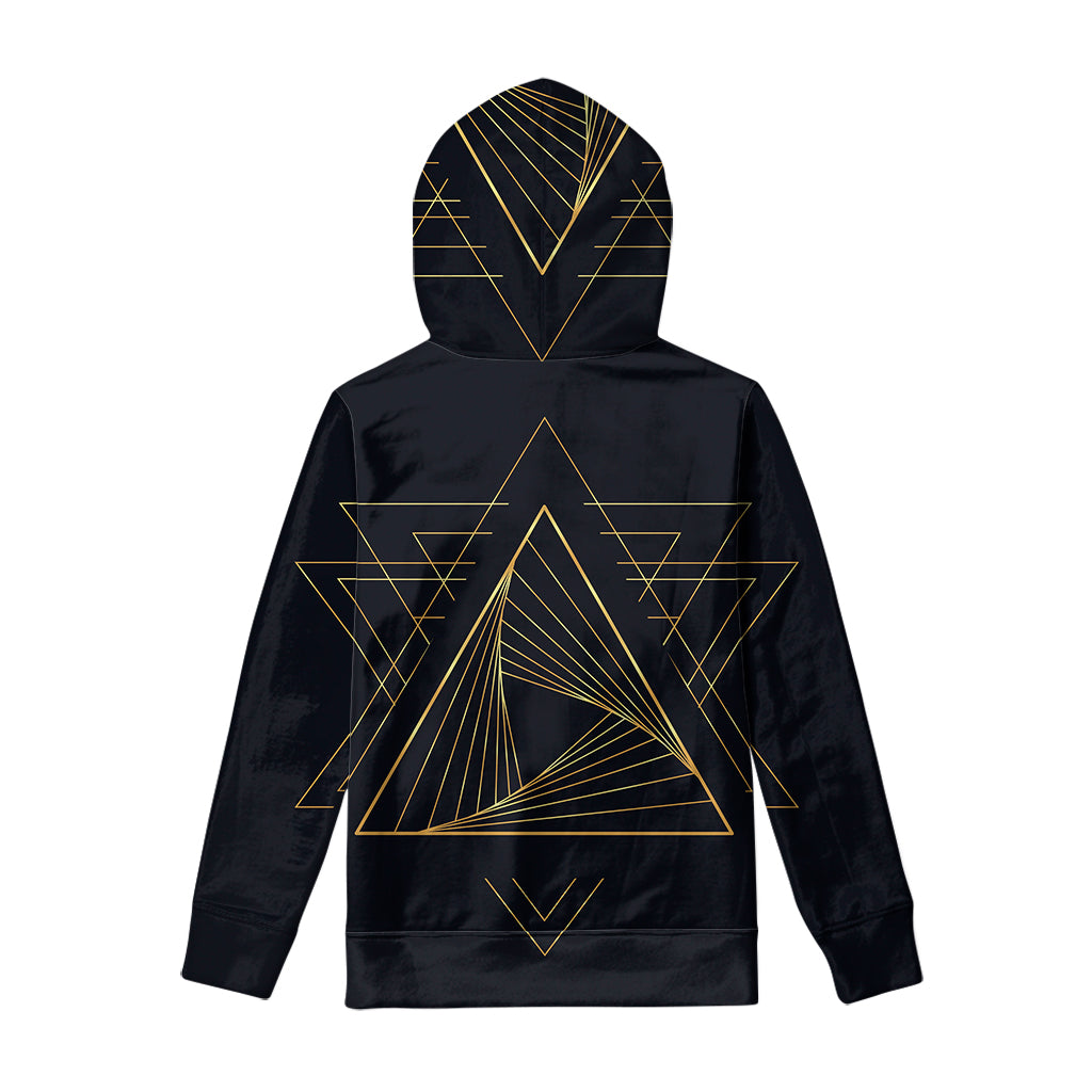 Golden Pyramid Print Pullover Hoodie