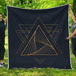 Golden Pyramid Print Quilt