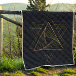 Golden Pyramid Print Quilt