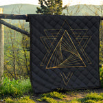 Golden Pyramid Print Quilt