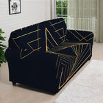 Golden Pyramid Print Sofa Cover