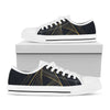 Golden Pyramid Print White Low Top Shoes