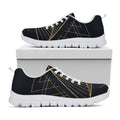 Golden Pyramid Print White Running Shoes