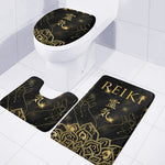 Golden Reiki Print 3 Piece Bath Mat Set