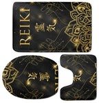 Golden Reiki Print 3 Piece Bath Mat Set