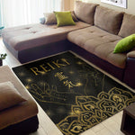 Golden Reiki Print Area Rug