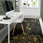 Golden Reiki Print Area Rug