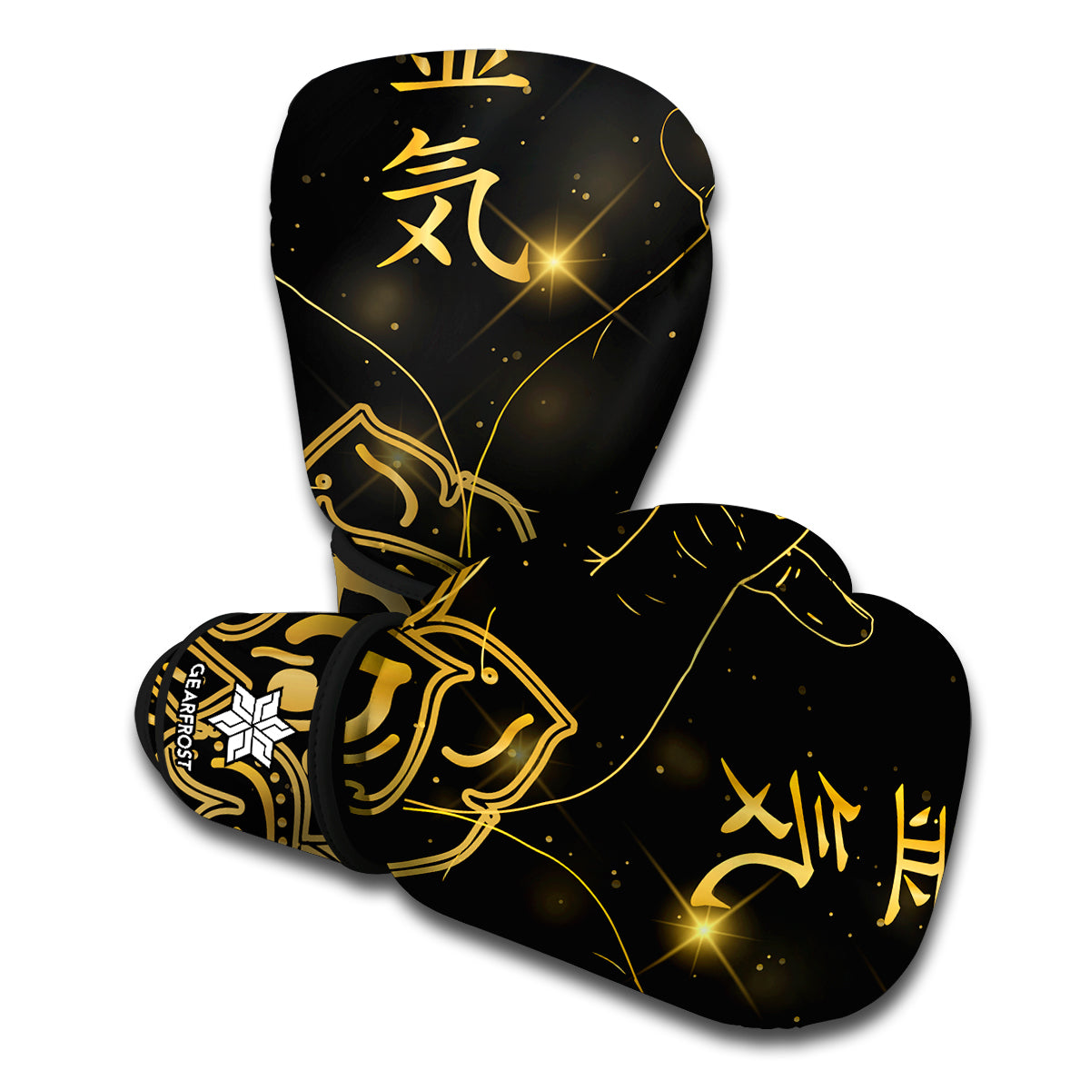 Golden Reiki Print Boxing Gloves