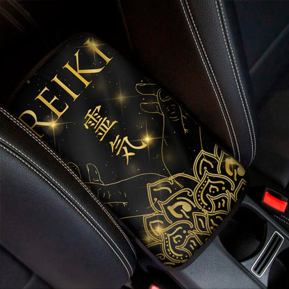Golden Reiki Print Car Center Console Cover